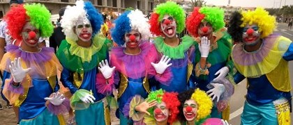 Carnival clowns in Santa Maria February 2019